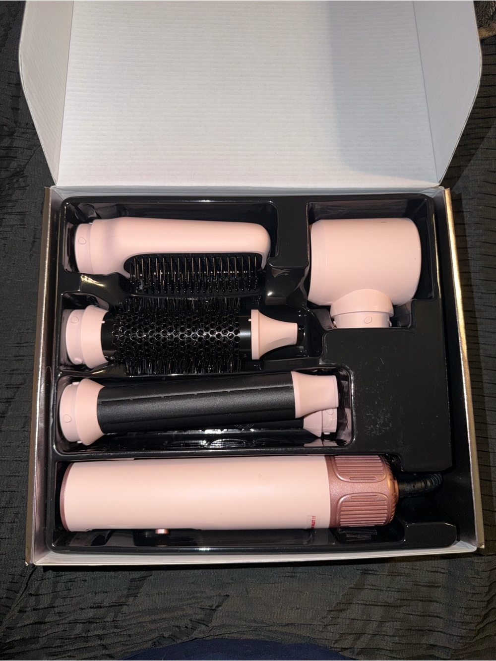 Pink Multi-Function Women’s Hair Styling Set — Portable 5-in-1 Kit